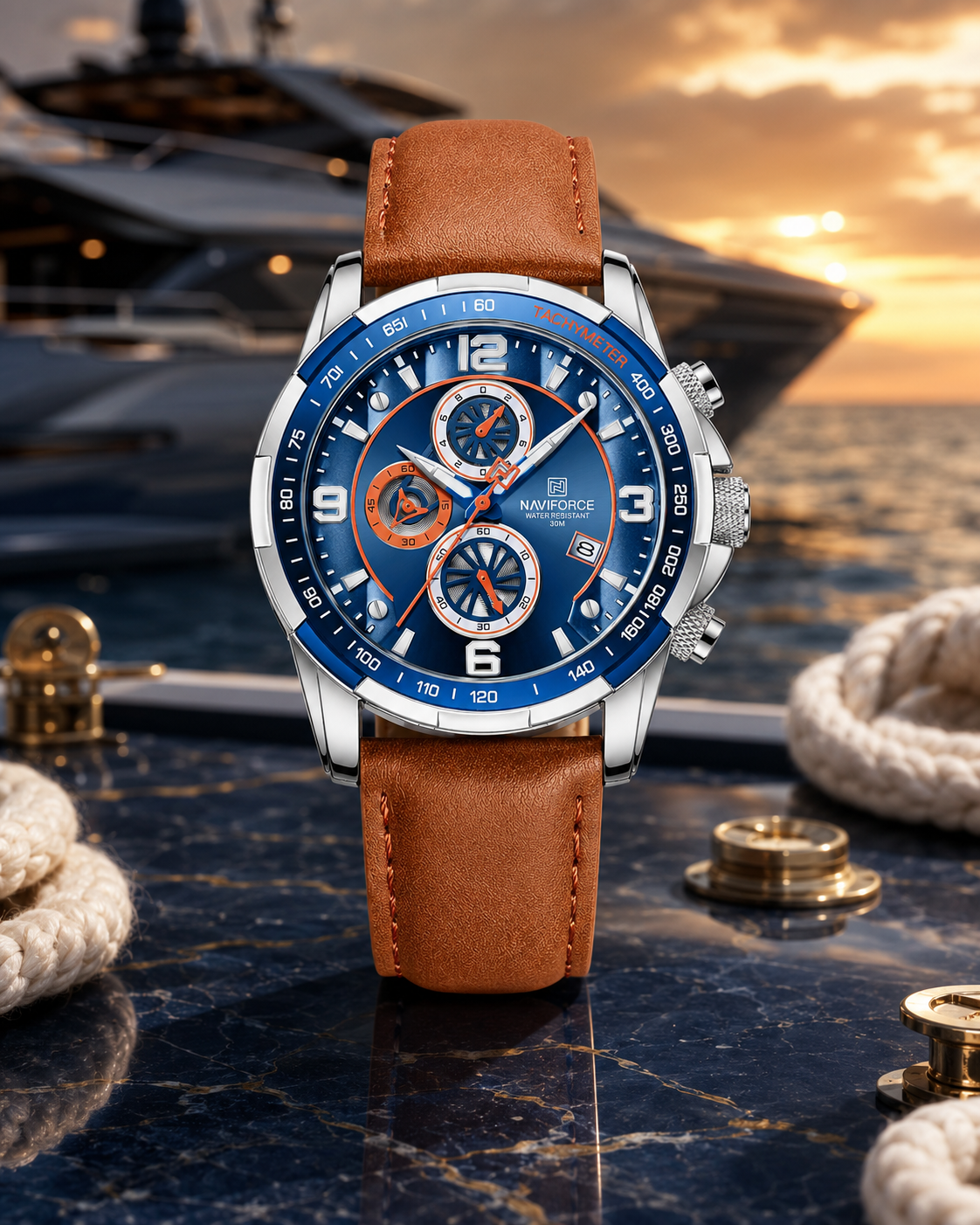 Naviforce NF 8020 – Cuero Marrón