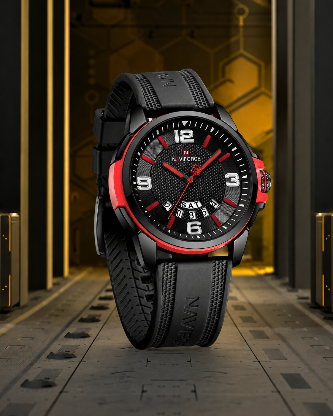 Reloj Naviforce NF9215T Negro-Rojo