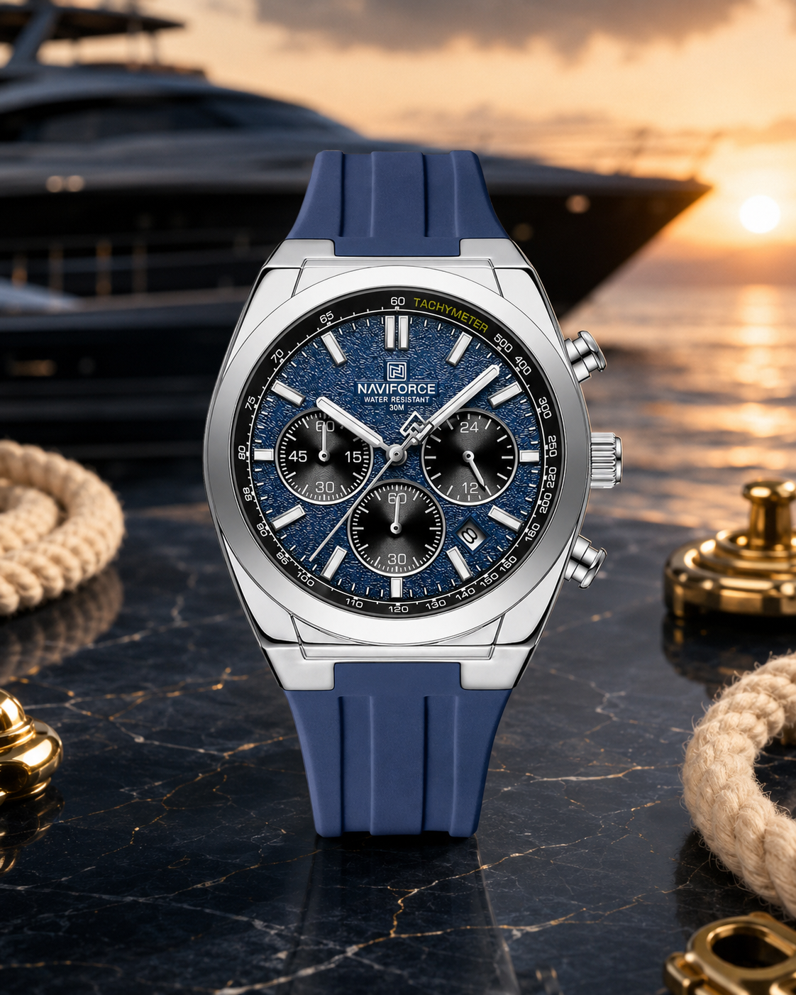 Reloj Naviforce Silicona Cronógrafo NF8080